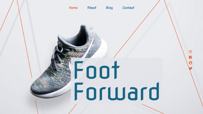 A mockup of the FootForward design on three screens.